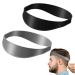 Yolispa 2 Pieces Silicone Hair Bands Hair Trimming Guide for Men Hair Cutting Tool