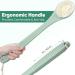 Long Handle Exfoliating Back Shower Brush - Dark Green Body Scrubber - Buy Online on SooperMarket.com