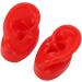 Pair of Red Silicone Human Ear Models for Acupuncture Display - Buy Online on SooperMarket.com