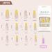 Luvadeyo 24 PCs Yellow White Flower Press-On Nails | Long Summer Ballerina Fake Nails with Glue for Women - Buy Online on SooperMarket.com