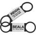 Tagme 2 Pack Dog brand/dog brand with engraving for dogs for small and medium -sized dog breeds personalizable black m m (2 pack) black