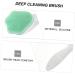 Mikinona Silicone Face Brush Handheld Face Brush Pore Cleaner Silicone Face Scrubber Handle Face Brush Cleansing Brush Face Brush Cleansing Silicone Brush Manual Silica Gel Blackhead Brush 15.3x5.2cm Green - Buy Online on SooperMarket.com