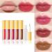 VERONNI 6 Colors Lip Tinted Stain Gloss Set - Hydrating Plumping Liquid Lipstick & Moisturizing Clear Lip Oil for Dry Lips - Buy Online on SooperMarket.com