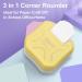 Zettokete Flat Angle Corner Punch 3 in 1 Corner Cutter Corner Rounder 5mm+10mm+15mm Cutting Length Craft Punch Paper Punch for Crafting Scrapbooking Supplies Gift Card Photo DIY Office & Home(Yellow) - Buy Online on SooperMarket.com