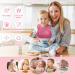 Vicloon 2PCS Silicone Baby Bib Set | Waterproof Baby Feeding Bibs with Fork Spoon | Adjustable & Easy to Clean | Unisex Toddler Bibs (Pink-Yellow) - Buy Online on SooperMarket.com