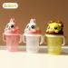 Edison Friends 3D Non-Spill Straw Cup - BPA Free, Platinum Silicone, White Rabbit Design | 10.1 Oz - Made in Korea - Buy Online on SooperMarket.com
