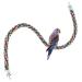 Bird Rope Spiral Parrot Climbing Rope Perch for Parrot/Budgie/Cockatiels/Parakeets (80cm Metal Nut)