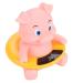 Cartoon Animal Digital Water Thermometer Baby Bath Toy - Pink Pig Design - Buy Online on SooperMarket.com