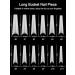 Kalolary 480pcs XXL Natural Color False Nail Tips - Extra Long Half Cover French Acrylic Nail Art Extension Tools in Clear Box - Buy Online on SooperMarket.com