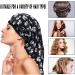 Ladaypoa Women's Satin Sleep Cap - 2-Piece Silk Hood for Curly Hair | Adjustable Double-Layer Design | Black - Buy Online on SooperMarket.com