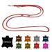 Dog leash fat leather small dogs/large dogs 2m / 2.40m / 2.80m / 3.50m / 5m double leash adjustable (2m X 12mm Red) 2m X 12mm Red