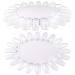 12 x Nail Colour Display Wheel Stand Gel Art Practice False Tips Palette Clear Tip Colour Fan Stick Starter Ring Clear DIY Polish Swatch Sticks for Display and Practise Chart Wheel Palette