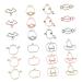 EXCEART 24pcs Epoxy alloy pendant blank hats wallet key holder bead keychain UV Resin Crafts mold witch hat