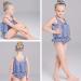 IMEKIS Unisex Kids' One-Piece Swimwear - Adjustable Buoyancy Bathing Suit for 3-4 Years - Blue Grille Swimming Aid - Buy Online on SooperMarket.com