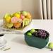 Fruit Basket Bowl Metal Fruit Plate Modern Hollow Double Basket Art Fruit Bowl Home Living Room Kitchen Storage Fruit Dish Restaurant Desktop Snack Bowl Fruit Bowls - Buy Online on SooperMarket.com