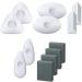 12 Pieces Drawing Art Erasers Multi-Shape Pencil Painting Erasers Easy Grip White Erasers Kneaded Eraser Moldable Erasers for Art Drawing Writing Sketching