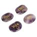 Earth Air Fire Water Stones Triangular Crystals Symbols Flake Reiki Oval Stamps (Purple)