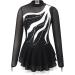 Aislor Girls Mesh Splice Figure Ice Skating Dress Long Sleeves - White, 12 Years - Buy Online on SooperMarket.com