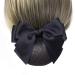 Women's Black Hair Clip Ribbon Barrette with Net Chignon - Professional Hair Bun Cover and Bow-knot Decor - Buy Online on SooperMarket.com