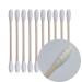Wooden Stick Cotton Swabs 800 Count - Double Spiral Tipped With Cotton Heads- Sturdy Handle - Multipurpose