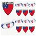 Samoa Flag Rugby Ball Food & Cupcake Picks Toppers Party Decorations (14 Pack)