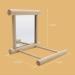 Bogoro Wooden Mirror & Bird Toy - Parrot Cage Accessories Fun Toys and Stylish Wooden Frame - Buy Online on SooperMarket.com