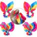 Rainbow Loop Hair Straps - 4 Pack Colorful Satin Hair Bands for Women & Girls | Large Rainbow Hair Ropes - Buy Online on SooperMarket.com