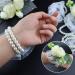 10 Pack Elastic Pearl Wrist Corsage Bands - DIY Wrist Corsages for Bride & Prom - White Lace Accessories - Buy Online on SooperMarket.com