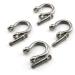 Heyous 4pcs Stainless Steel 1/4 Inch Screw Pin Anchor Shackles - Heavy Duty Bow Shape Load Clamps for Chains, Wirerope Lifting, Camping & Survival - Buy Online on SooperMarket.com