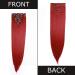 23 Inch Dark Red Clip In Hair Extensions - 8 Pcs Full Head Set, Heat-Resistant Straight Hairpiece - Buy Online on SooperMarket.com