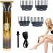Dous T9 Electric Hair - T-Electric Cordless Beard Trimmer Cordless T-Hair Trimmer for Mustaches Nose Hair Grooming with 4 Guide Comb Gold Black - Buy Online on SooperMarket.com