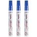 Permanent Paint Markers Pens - 3 Pack Blue Oil Based Paint Pens Medium Tip Quick Drying and Waterproof Marker Pen for Metal Rock Wood Fabric Plastic Canvas Mugs Stone Glass