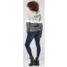 Happy Mama Nursing Hoodie - Women's Breastfeeding Maternity Top - 503p 8 Light Grey Melange/White/Graphite - Buy Online on SooperMarket.com