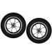 Wheelchair Front Wheel 10 inch Solid Black Wheelchair Front Wheel Replacement Parts for Electric Wheelchairs Rollators Walk 1 Pair