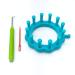 WAYION Round Knitting Loom Plastic Hat Weaving Looms Kit with Loom Hook/Needle  Creativity for Kids Small Knitting Loom Kit - Perfect for Sock  Hat  Leg & Arm Warmers  Scarf & More (Blue)