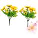 Zerodeko Sunflower Props 2pcs 7 Artificial Flower Bouquet Wedding Bouquet Artificial Flowers Bouquet Artificial Bouquet Decor Flower Arrangement Supplies Sunflower Fake Sunflowers Heads - Buy Online on SooperMarket.com