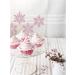 24 x Sparkly Snowflake Cupcake Toppers Birthday Cake Decoration Winter Snowflake Cake Toppers Wedding Cake Decoration for Women and Men (Mix Pink) Pink Mix - Buy Online on SooperMarket.com
