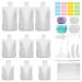 Pnyxeass 20 Pack Travel Containers for Toiletries TSA Approved Flat Travel Pouches Bottles Leak-proof Stand Up Squeeze Pouch Portable Travel Accessories for Shampoo Conditioner Lotion Liquids