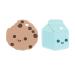 Nuby All Silicone Chocolate Chip Cookie & Milk Carton Teether 2 Pack 3+ Months Chocolate Chip Cookie & Milk Carton 2PK