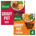 Gravy Pot Bundle with Knorr Beef Gravy Pots 4x28g With Knorr Chicken Gravy Pot 4x28g (2 Pack)