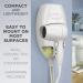 Conair 1600 Watt Wall-Mount Hair Dryer with LED Night Light - White | Compact and Powerful - Buy Online on SooperMarket.com