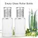 Empty Glass Roller Bottle Refillable Essential Oil Bottles 2pcs Mini Empty Glass Roller Bottle Perfume Essential Oil Bottles 10ml/12ml For Perfume Serum Lotion Aromatherapy Essential Oil(12ML-Silver) - Buy Online on SooperMarket.com