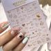 6 Sheets Heart Nail Art Stickers - 3D Self-Adhesive Valentine's Day Decals for Manicure Decoration - Buy Online on SooperMarket.com