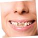 Anneome 1pc Scorpion Single Braces Men Decor Hip Hop Clothes for Men Vampire Decor Single Grill Cap Golden 2X1cm - Buy Online on SooperMarket.com