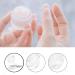 Transparent Empty Jars Set - 6 Mini Dose Containers with Spatula | 5ml Travel Potty Jars for Lotion Cream Candles & Cosmetics (White Lid) - Buy Online on SooperMarket.com