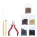 Filfeel Hair Extension Kit - 500pcs Micro Rings Tongs & Loop Tip - Premium Beige Hair Extensions Accessories for Easy Application - Buy Online on SooperMarket.com