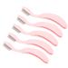 Stainless Steel Teeth Eyebrow Brush for Defining Lash Brow Makeup Applicator with Ergonomic Curve Handle Portable Design for Travel