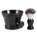 Alvinlite Beard Brush Portable Travel Facial Cleaning Tool Small Shaving Brush with Soap Dish for Men Face Beard Care