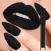 Black Matte Liquid Lipstick - Long Lasting, Pigmented Lip Gloss for Women & Girls | Waterproof & Non-stick Cup Lip Glaze - 0.10 Fl Oz - Buy Online on SooperMarket.com