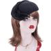Lawliet Black Teardrop Women's Felt Fascinator Tam Beret Casque Cocktail Hat - Buy Online on SooperMarket.com